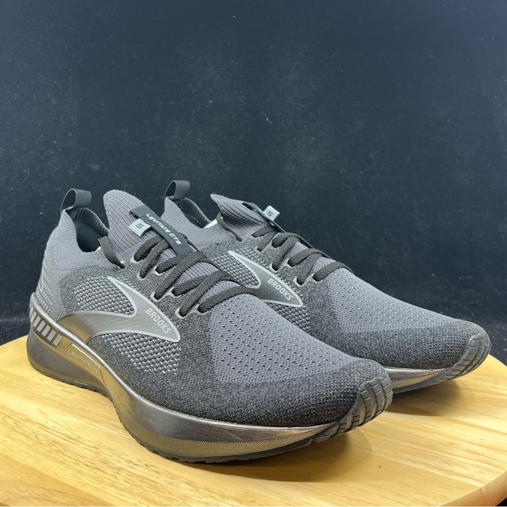 Brooks Levitate Stealth Fit 5 Athletic Running Shoes Men's Sizes Black/Ebony - Picture 4 of 9